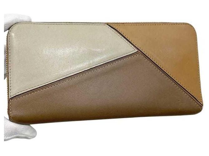Cartera larga de piel marrón Loewe Castaño - vista 10
