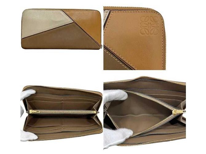 Cartera larga de piel marrón Loewe Castaño - vista 2