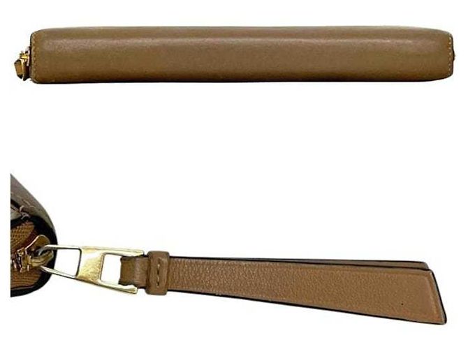 Cartera larga de piel marrón Loewe Castaño - vista 4