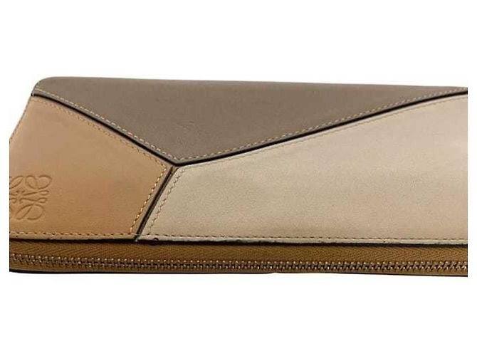 Cartera larga de piel marrón Loewe Castaño - vista 6