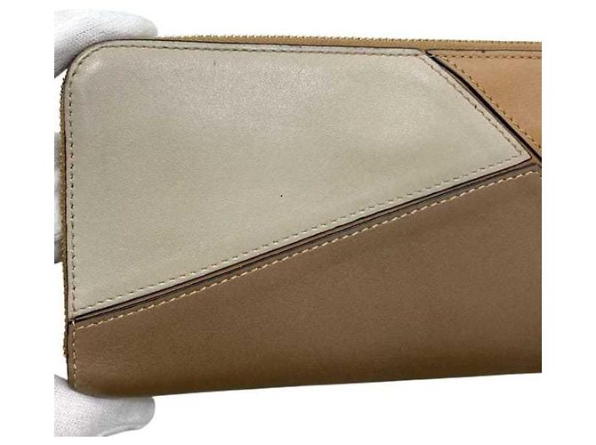 Cartera larga de piel marrón Loewe Castaño - vista 8