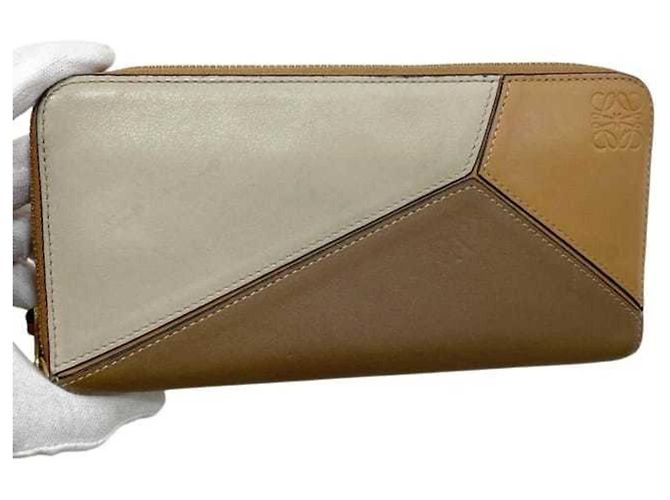 Cartera larga de piel marrón Loewe Castaño - vista 9