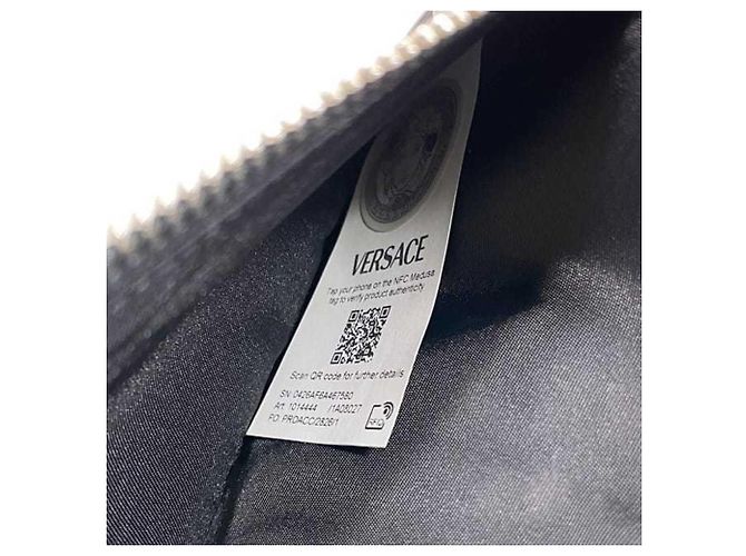 Borsa a pochette tri-fold Versace nera Nero - vista 7