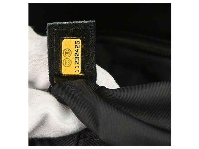 Bolsa Chanel Biarritz Tote em lona revestida acolchoada Small Preto - vista 5