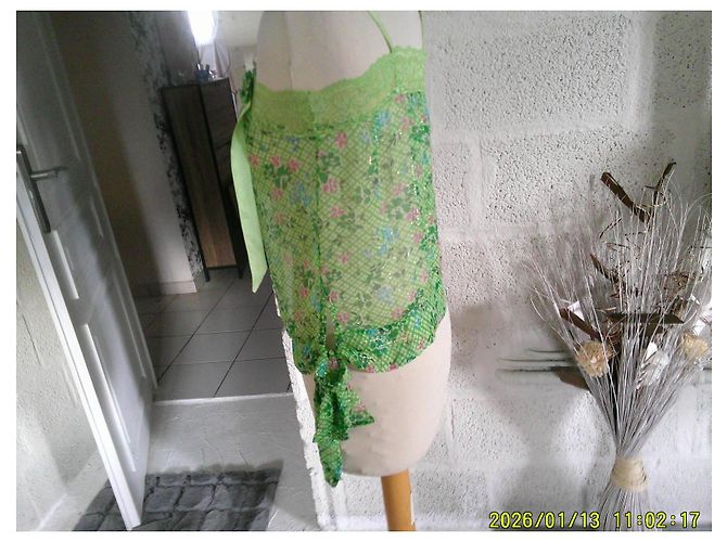 Autre Marque Regata Lulu.H Paris verde com estampado floral Rosa Azul - vista 3