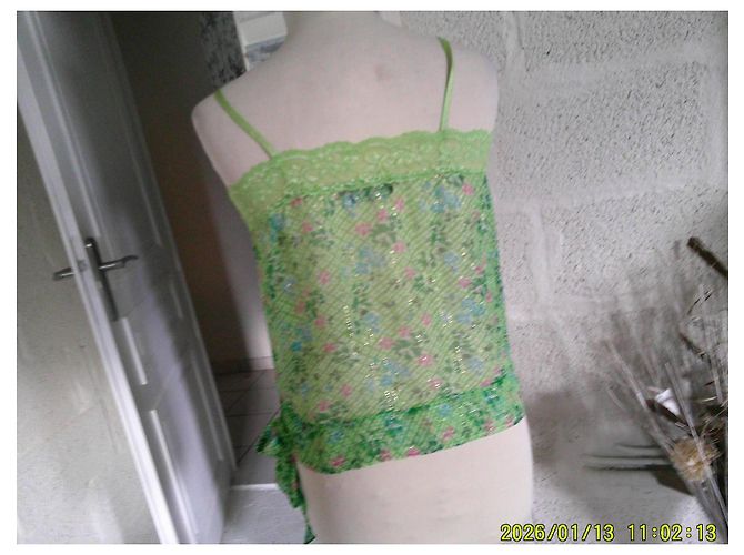 Autre Marque Regata Lulu.H Paris verde com estampado floral Rosa Azul - vista 8