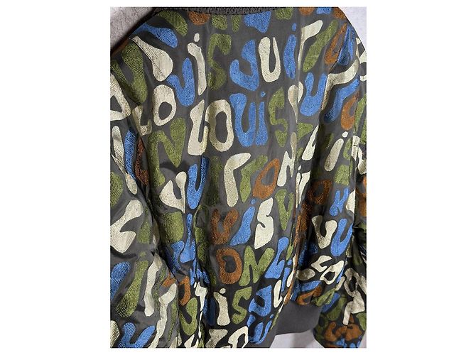 Louis Vuitton Bomber Graphique Multicolore T50 Nuovo Marrone Bianco Blu Verde scuro - vista 2