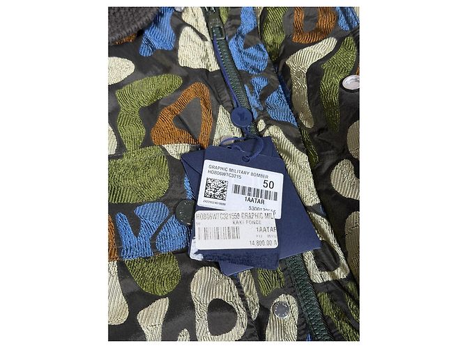 Louis Vuitton Bomber Graphique Multicolore T50 Nuovo Marrone Bianco Blu Verde scuro - vista 6