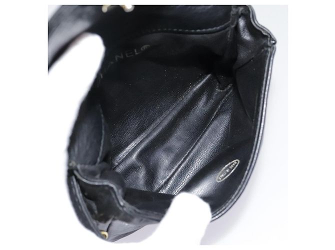 Ceinture enveloppe à chaîne Chanel en veau matelassé Noir - vue 5