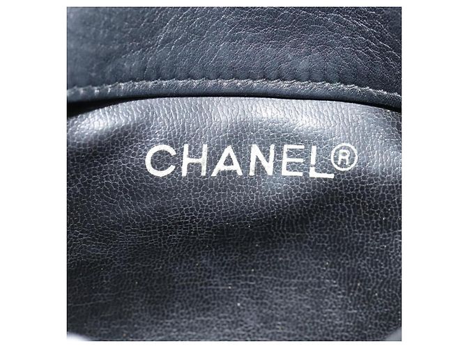 Ceinture enveloppe à chaîne Chanel en veau matelassé Noir - vue 6