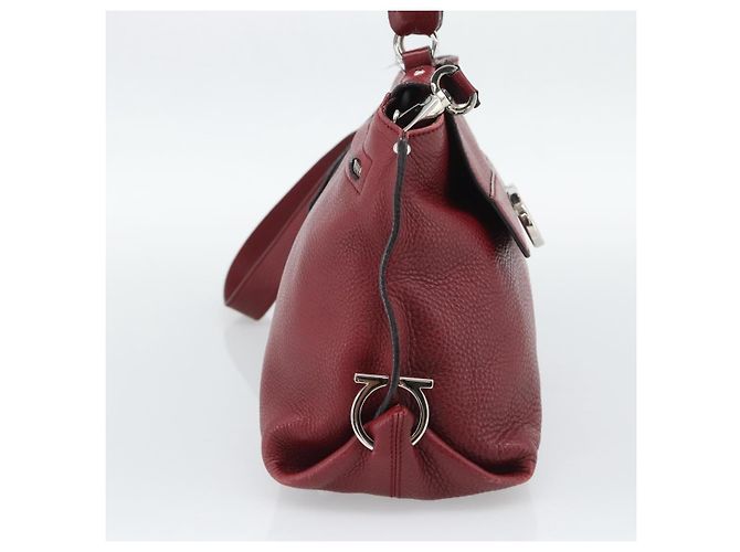 Salvatore Ferragamo Sofia Satchel Leather Medium Rosso - vista 3