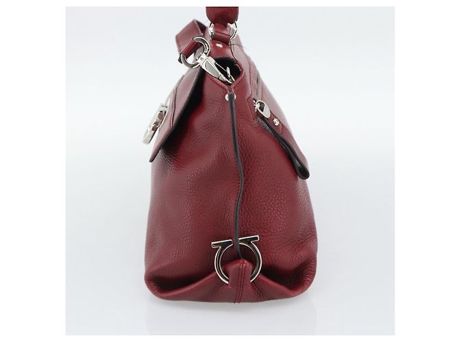 Salvatore Ferragamo Sofia Satchel Leather Medium Rosso - vista 4