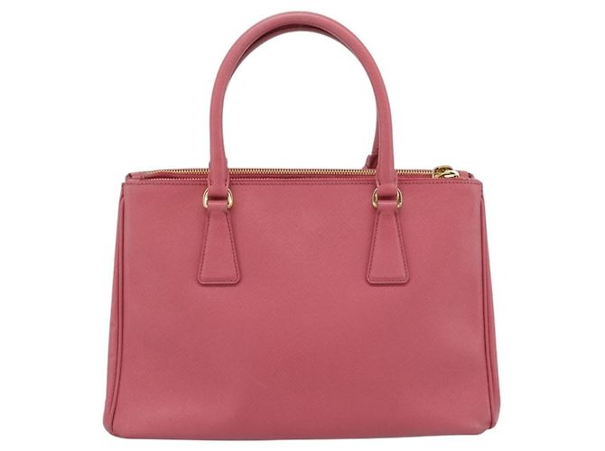 Prada Galleria Double Zip Tote Saffiano Leather Small Rosa - vista 2
