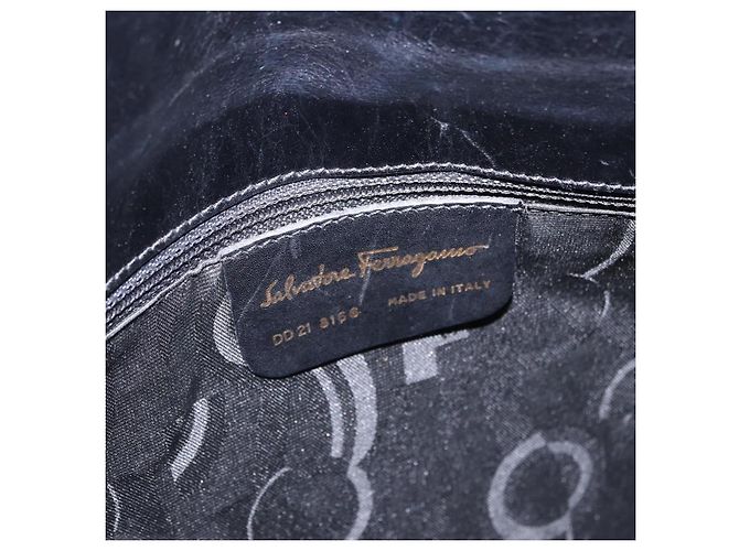 Salvatore Ferragamo Gancini Leather Nero - vista 6