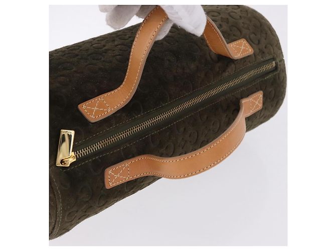 Céline Celine C Macadam Camoscio e Pelle Verde - vista 6
