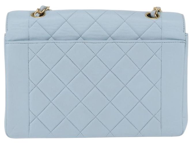 Chanel Vintage Diana Flap Quilted Lambskin Small Blu - vista 2