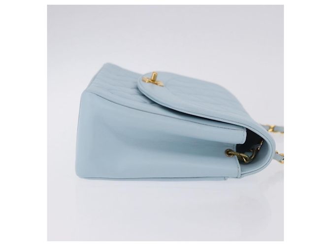 Chanel Vintage Diana Flap Quilted Lambskin Small Blu - vista 4