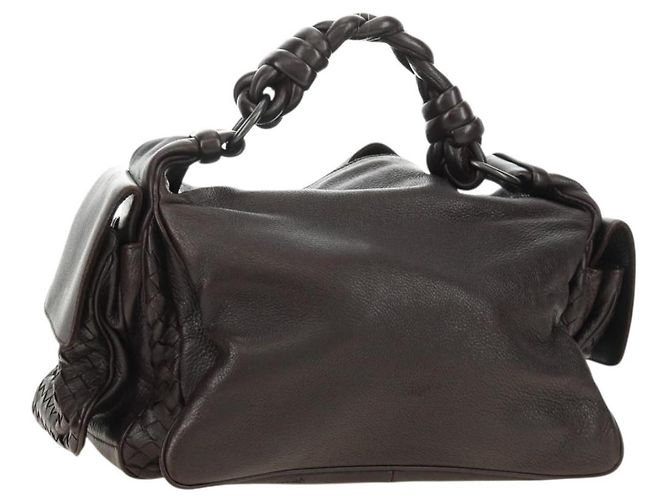 Bottega Veneta Cocker Hobo Leather Marrone - vista 3