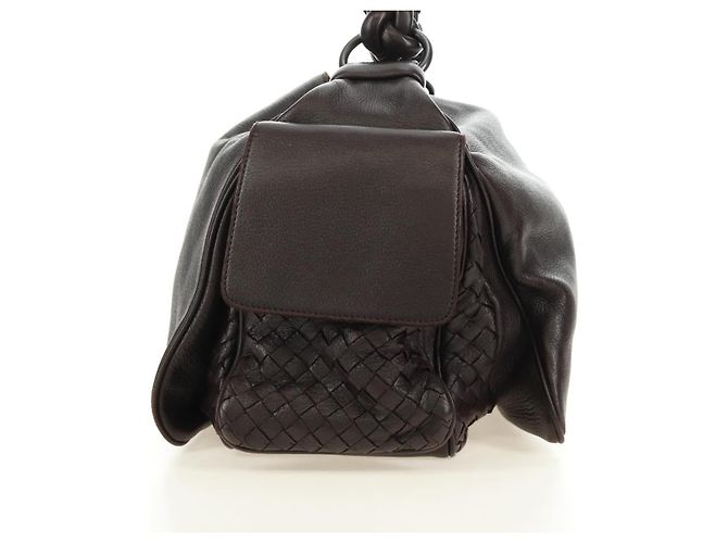 Bottega Veneta Cocker Hobo Leather Marrone - vista 5