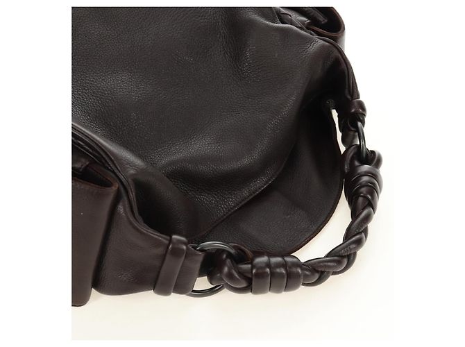 Bottega Veneta Cocker Hobo Leather Marrone - vista 7