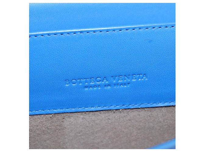 Bottega Veneta Double Compartment Flap Intrecciato Nappa Medium Blu - vista 6