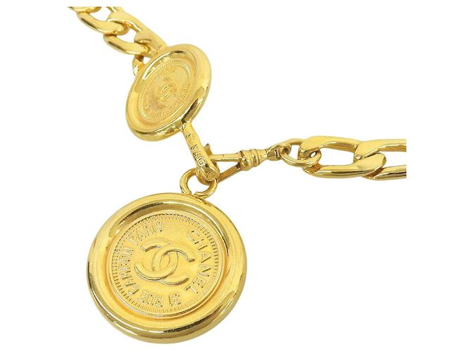 Chanel Coco Mark Kettengürtel mit Münzmuster Golden - Ansicht 3
