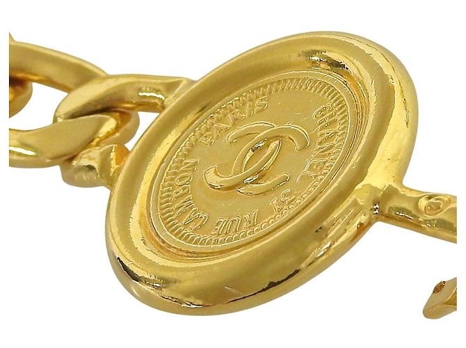Chanel Coco Mark Kettengürtel mit Münzmuster Golden - Ansicht 5
