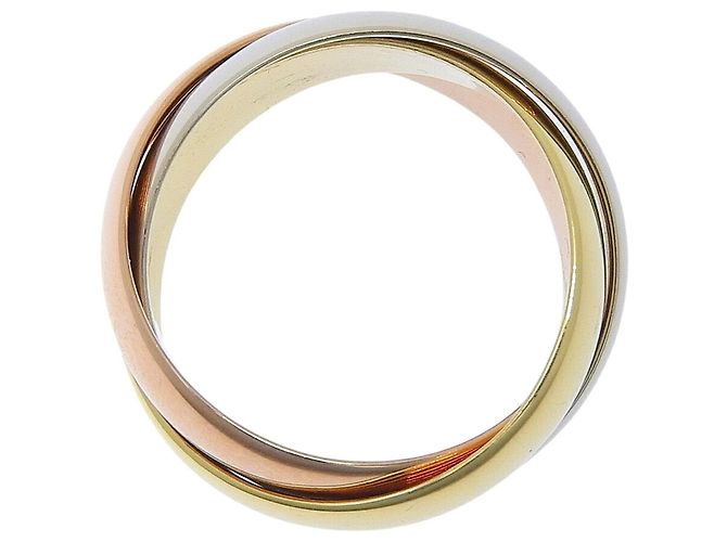 Anello Cartier Trinity in oro rosa bianco e giallo 18K D'oro - vista 3