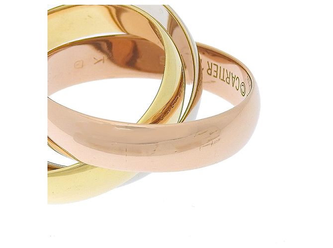 Anello Cartier Trinity in oro rosa bianco e giallo 18K D'oro - vista 4