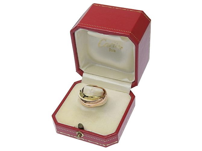 Anello Cartier Trinity in oro rosa bianco e giallo 18K D'oro - vista 7