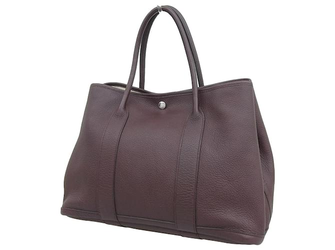 Hermès Borsa Tote Hermes Garden PM Bordò - vista 2