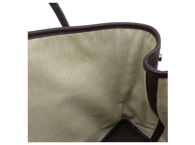 Hermès Borsa Tote Hermes Garden PM Bordò - vista 7