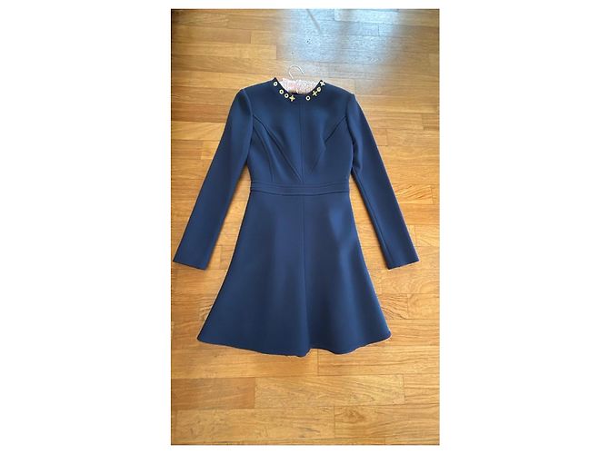 Vestido Louis Vuitton con bordado Azul oscuro - vista 2