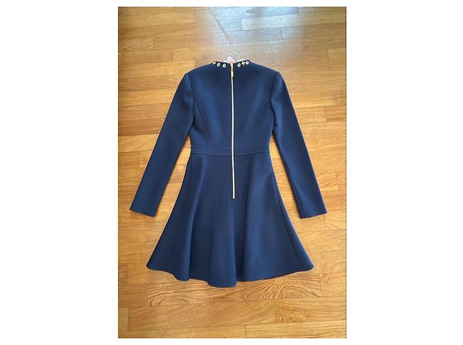 Vestido Louis Vuitton con bordado Azul oscuro - vista 3