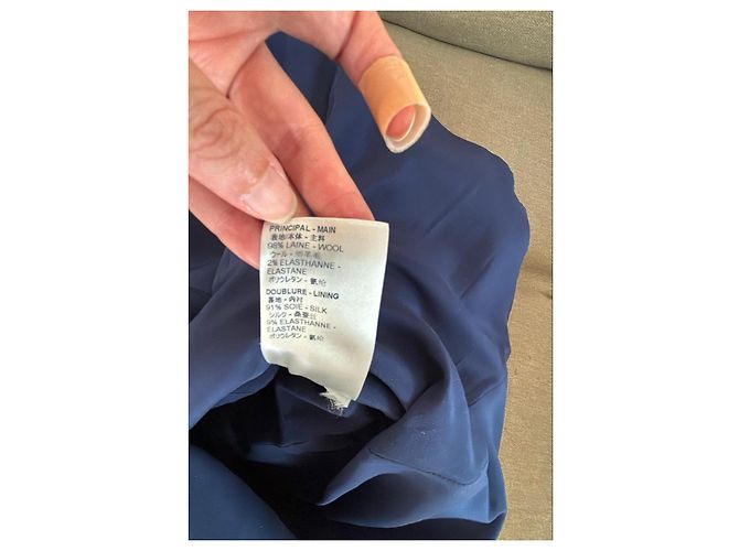Vestido Louis Vuitton con bordado Azul oscuro - vista 6