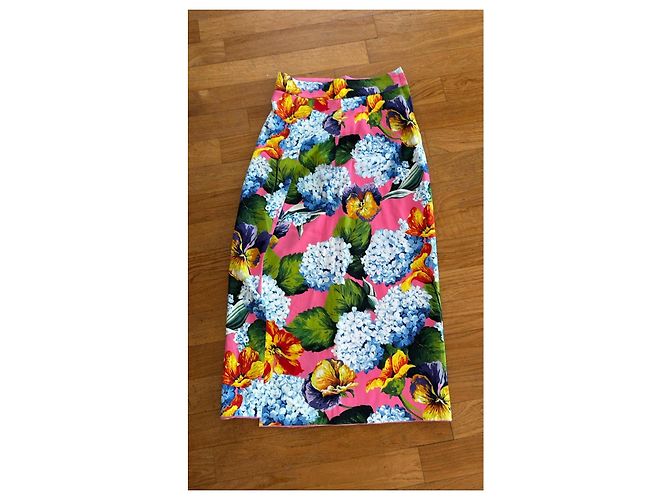 Falda con estampado floral Dolce & Gabbana Rosa Blanco Azul Verde Púrpura Amarillo - vista 2