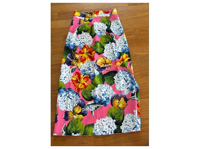 Falda con estampado floral Dolce & Gabbana Rosa Blanco Azul Verde Púrpura Amarillo - vista 3