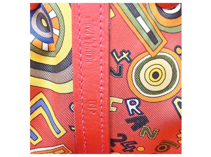 Hermès Hermes Bolduc Twilly Garden Party Tote Leather TPM Roja - vista 4