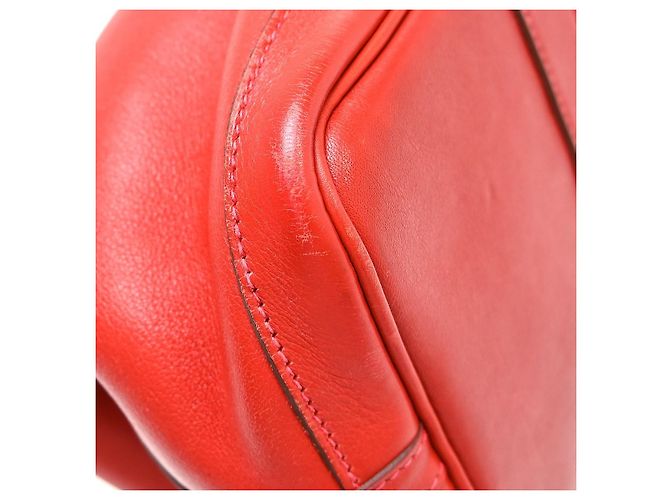 Hermès Hermes Bolduc Twilly Garden Party Tote Leather TPM Roja - vista 5