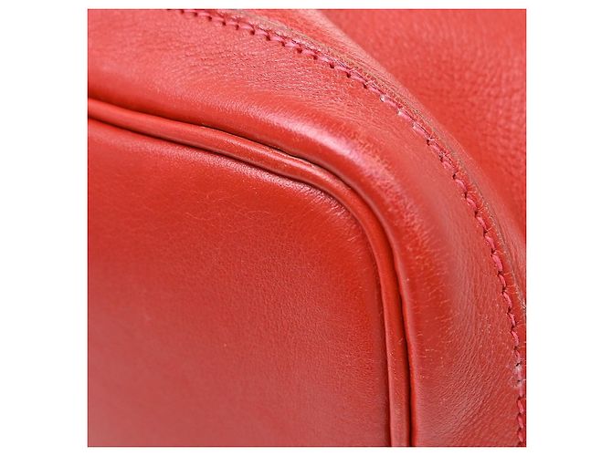 Hermès Hermes Bolduc Twilly Garden Party Tote Leather TPM Roja - vista 6