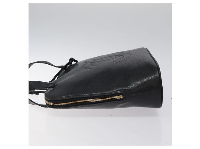 Chanel Vintage CC Dome Caviar Large Nero - vista 4