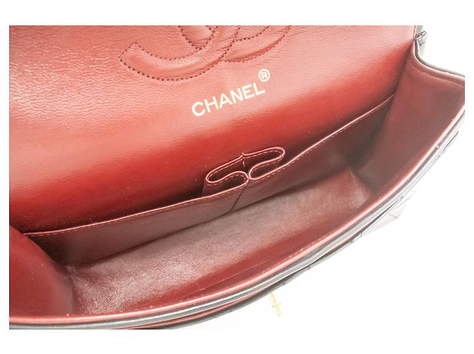 Borsa a tracolla con catena CHANEL Classic Double Flap 10" in pelle d'agnello nera Nero - vista 10
