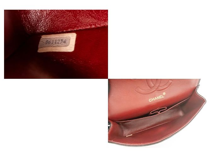 Borsa a tracolla con catena CHANEL Classic Double Flap 10" in pelle d'agnello nera Nero - vista 9