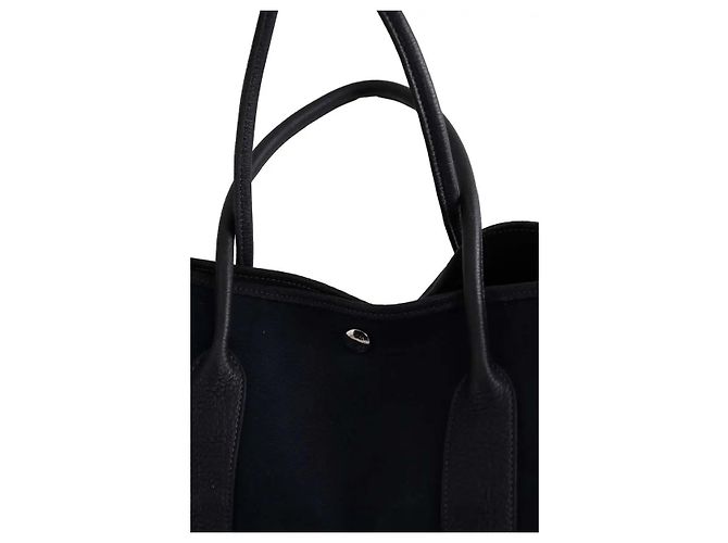 Borsa tote Hermès in tessuto blu navy - vista 2