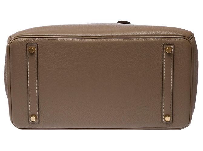 Hermès Borsa HERMES Birkin 35 in Pelle Étoupe - 103873 Taupe - vista 11