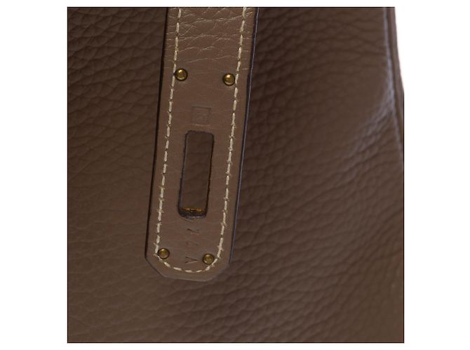 Hermès Borsa HERMES Birkin 35 in Pelle Étoupe - 103873 Taupe - vista 8