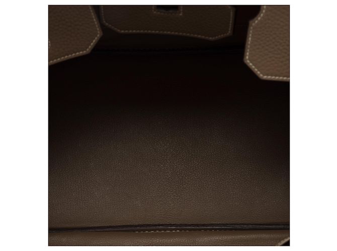 Hermès Borsa HERMES Birkin 35 in Pelle Étoupe - 103873 Taupe - vista 9