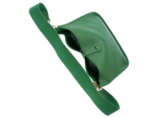 Hermès Bolsa HERMES Evelyne em Couro Verde - 103861 - vista 10