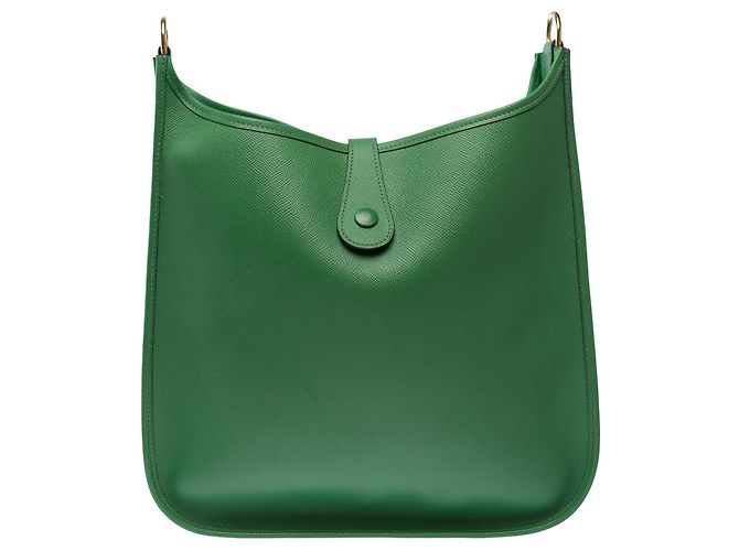 Hermès Bolsa HERMES Evelyne em Couro Verde - 103861 - vista 4