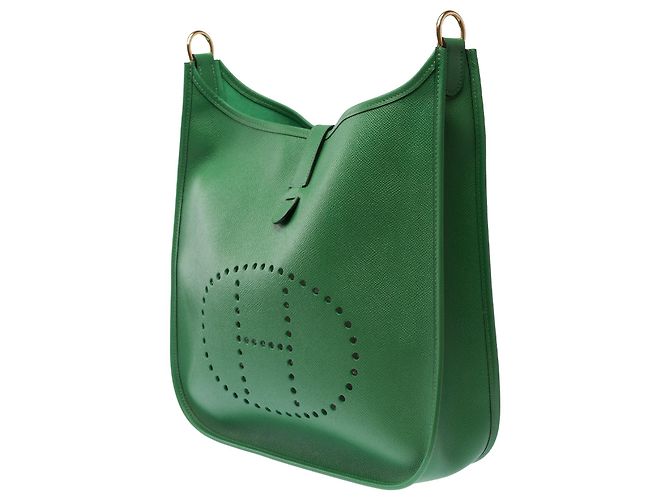 Hermès Bolsa HERMES Evelyne em Couro Verde - 103861 - vista 5